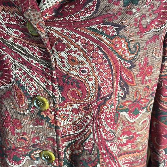 Vintage Briggs New York Petite Medium Paisley jacket - Picture 2 of 4